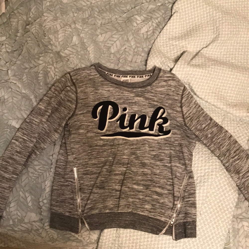 Grey pink sweatshirt